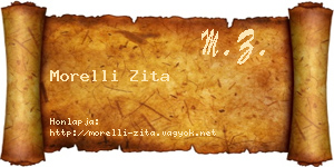 Morelli Zita névjegykártya